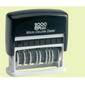 2000Plus Self Inking Micro Double Dater Rectangle Non Customizable Stamp (5/32"x1 5/8")